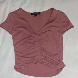 Mauve Cropped shirt juniors small